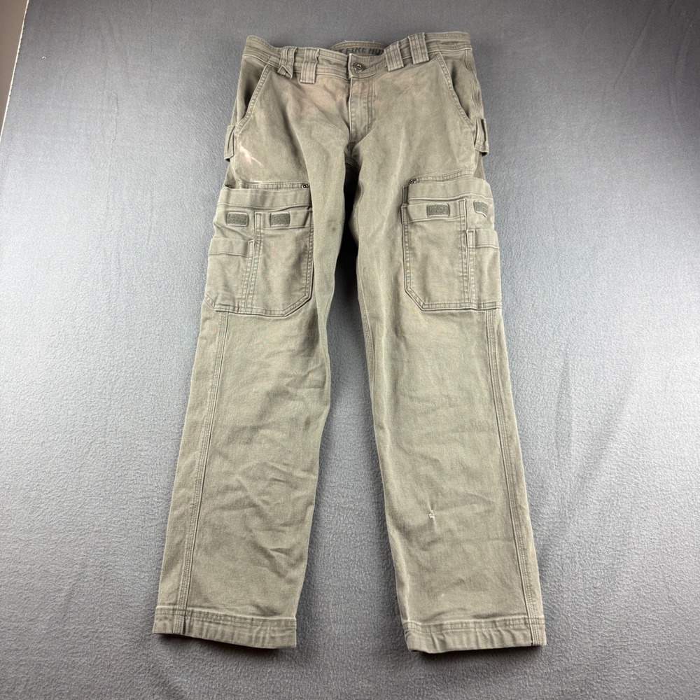 Duluth Trading Co Flex Fire Hose Pants Men's 30x30 (Fit 30x28) Gray Distressed